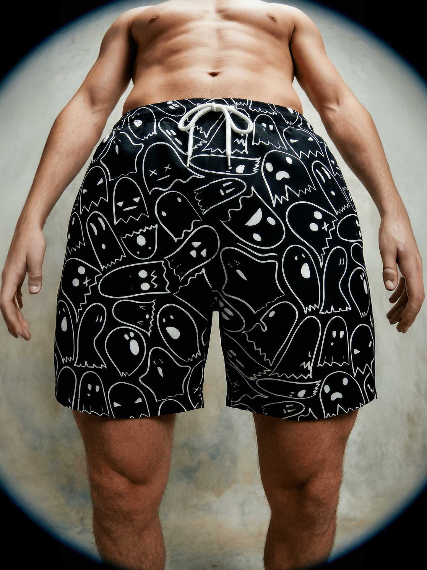 Kalaia-Men-Swim-Shorts-Black-and-White-Ghosts-board-shorts