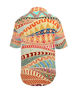 Kalaia-Swimwear-Orange-tribal-Shirt-back