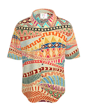 Kalaia-orange-tribal-shirt