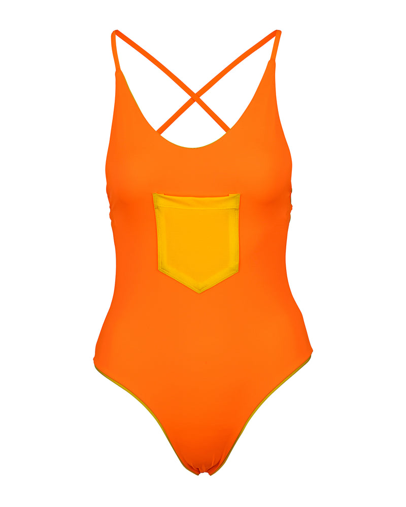 Kalaia-swimwear-blonde-beat-reversible-simwsuit-neon-orange-and-yellow