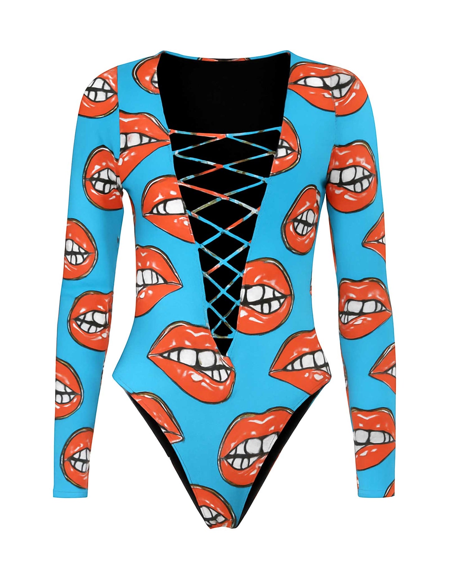 Kalaia-swimwear-daring-red-lip-bodysuit