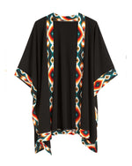Boho Chic Kimono – Black with Tribal Print