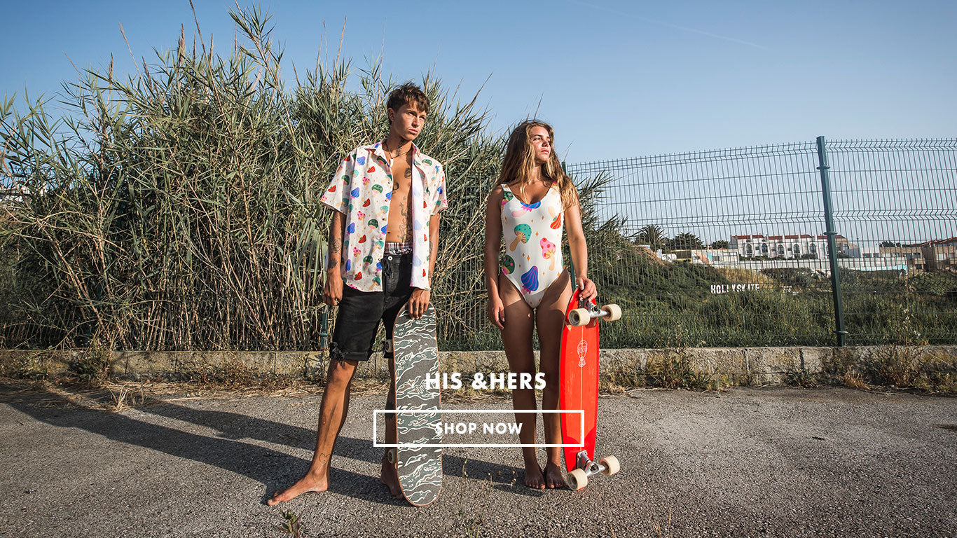 kalaia-his-and-hers_mushroom_shirt_and_swimsuit_front